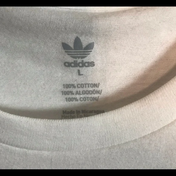 Adidas Brand Cotton T Shirt. Large Size. - Picture 2 of 3